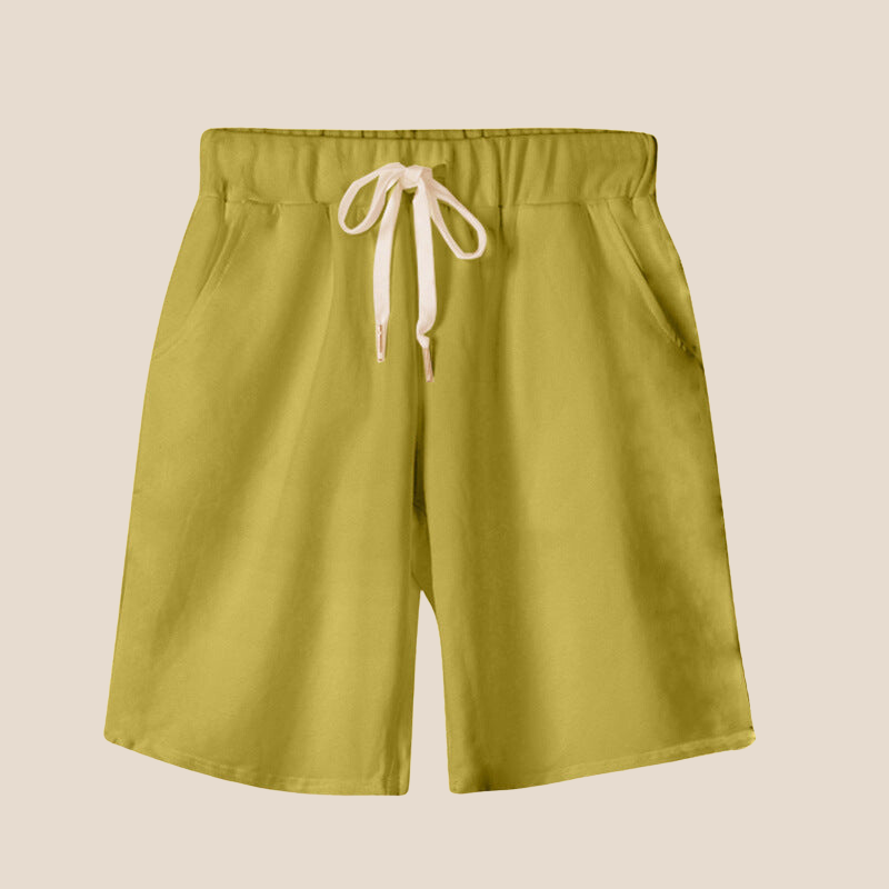 Heathered Drawstring Shorts