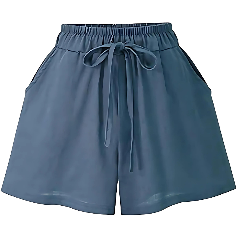 Linen-Blend Drawstring Shorts