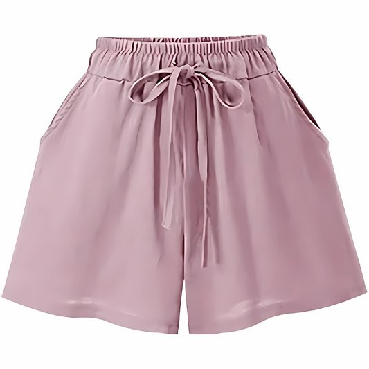 Linen-Blend Drawstring Shorts