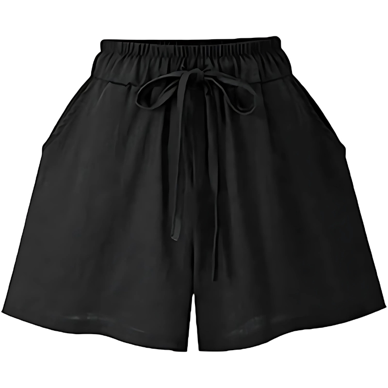 Linen-Blend Drawstring Shorts