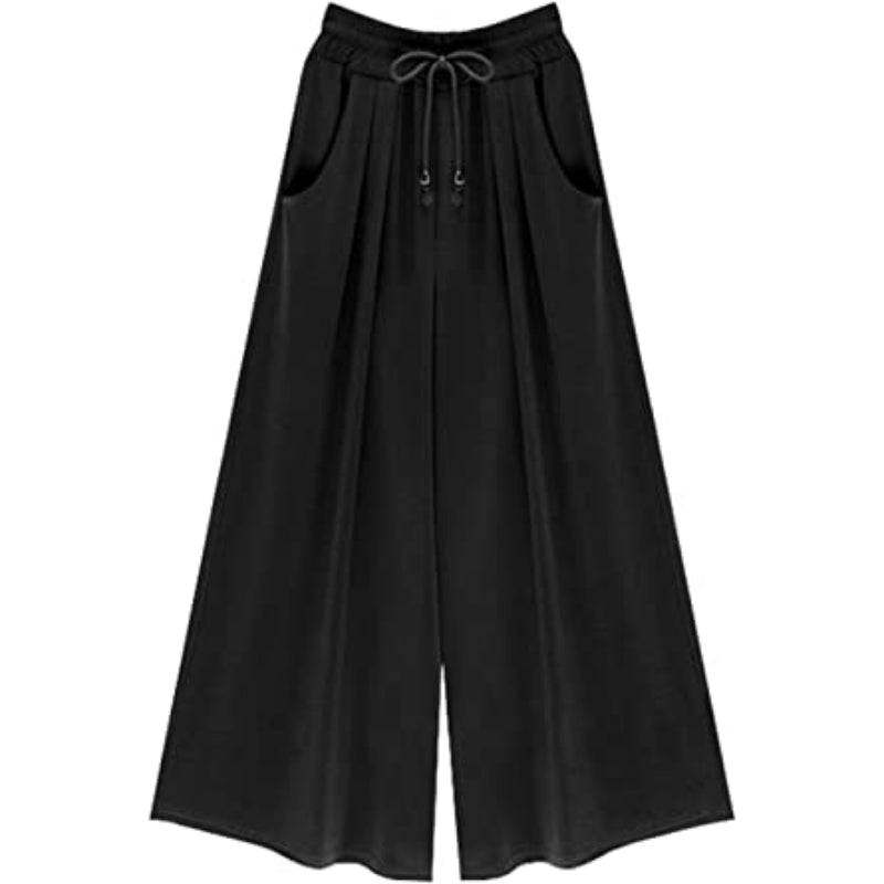 Flowing Pleated A-line Pants