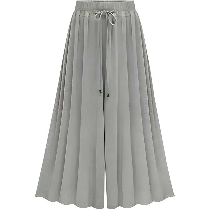 Flowing Pleated A-line Pants