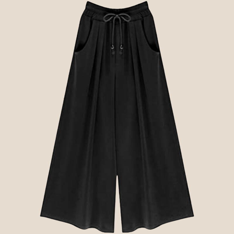 Flowing Pleated A-line Pants