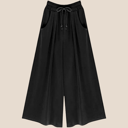 Flowing Pleated A-line Pants