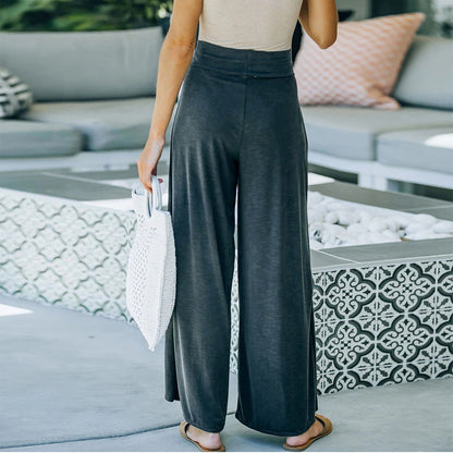 Chic Palazzo Pants with Tie-Front Detail