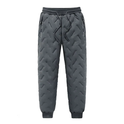 Quilted Jogger Pants with Zipper Pockets