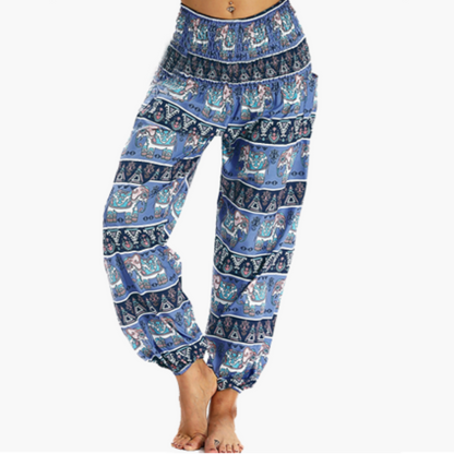 Bohemian Elephant Print Pants