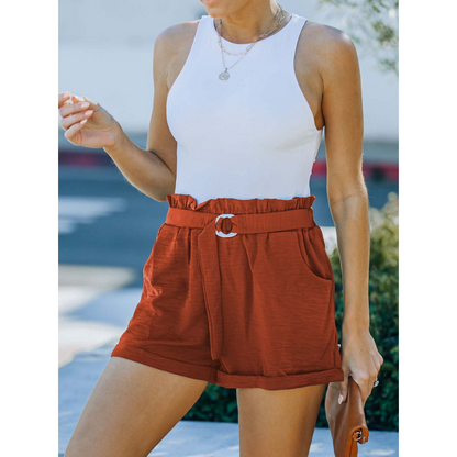 Belted Casual Shorts